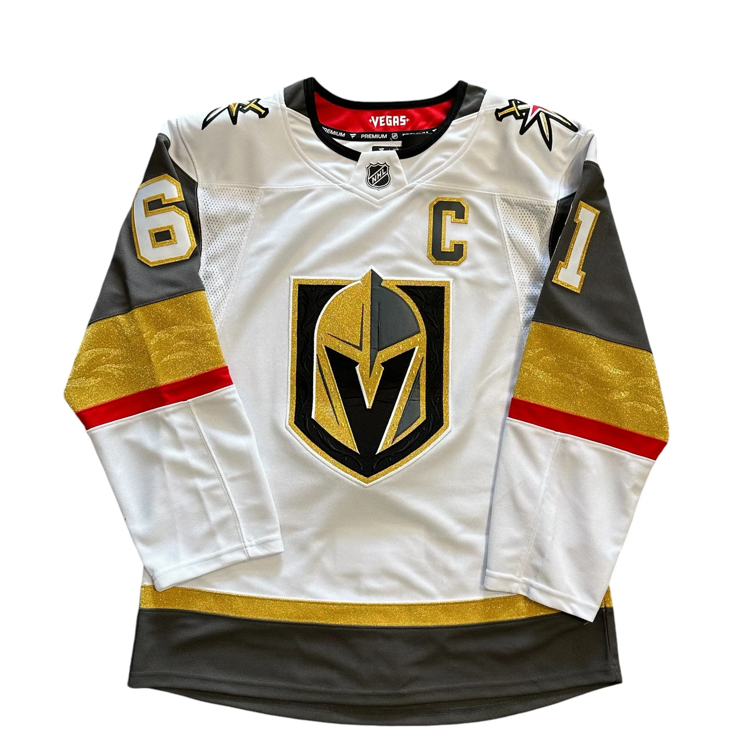 Vegas Golden Knights Premium Stone Jersey - White ***